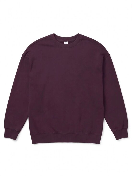 Fabletics Tops - Fabletics Cozy Fleece Crew Neck Sweatshirt Deep Plum Oxblood XXL 1X